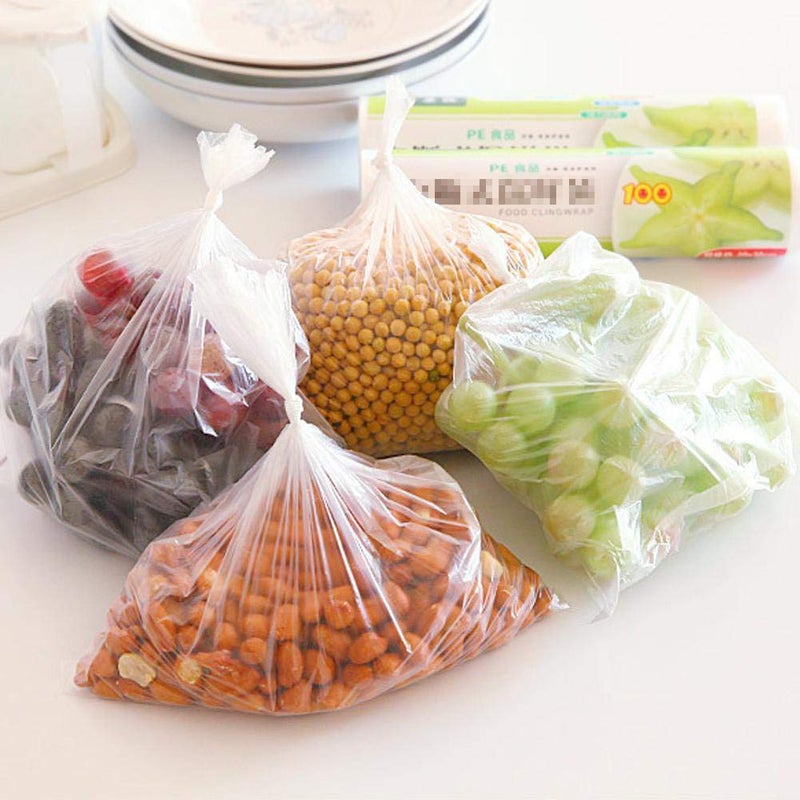 FungLam 14" X 20" Plastic Produce Bag on a Roll, Clear Food Storage Bags for Bread Fruits Vegetable, 350 Bags/Roll (2 Rolls) - Image 4